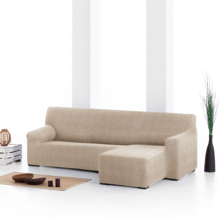 Funda para chaise longue de brazo corto derecho Eysa ROC Beige 120 x 120 x 360 cm 4