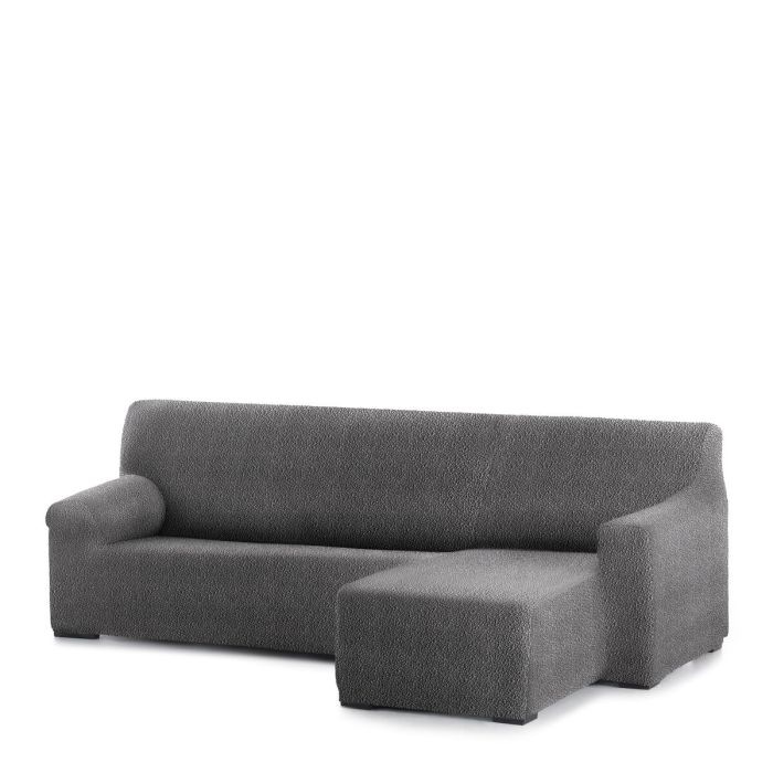 Funda para chaise longue de brazo corto derecho Eysa ROC Gris oscuro 120 x 120 x 360 cm