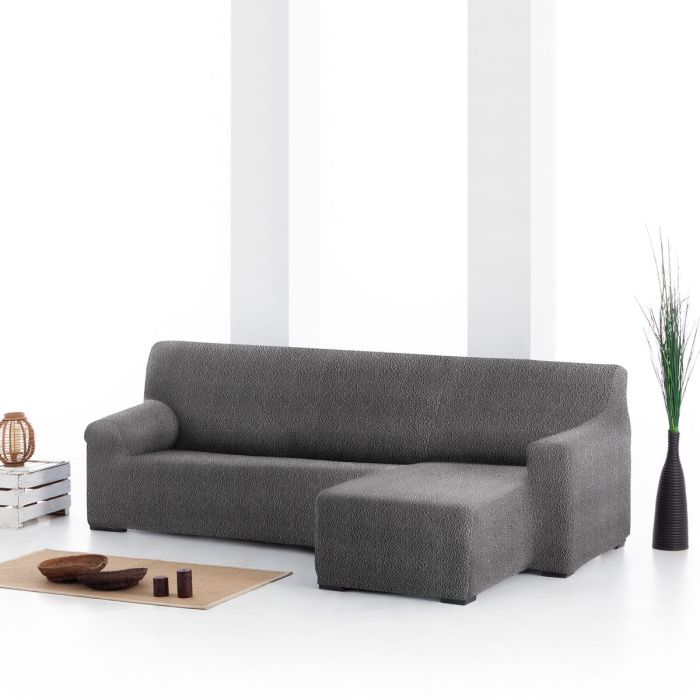 Funda para chaise longue de brazo corto derecho Eysa ROC Gris oscuro 120 x 120 x 360 cm 4