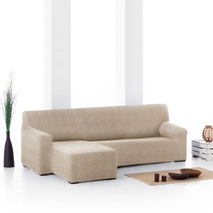 Funda para chaise longue de brazo corto izquierdo Eysa ROC Beige 120 x 120 x 360 cm 4