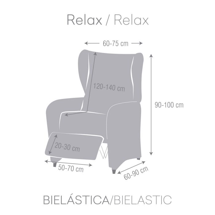 Funda para sillón Eysa RELAX BRONX Blanco 90 x 100 x 75 cm 4