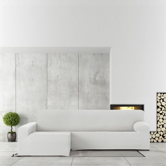 Funda para chaise longue de brazo largo izquierdo Eysa BRONX Blanco 170 x 110 x 310 cm 5