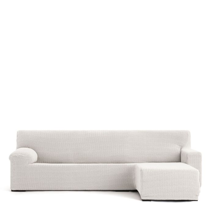 Funda para chaise longue de brazo corto derecho Eysa JAZ Blanco 120 x 120 x 360 cm