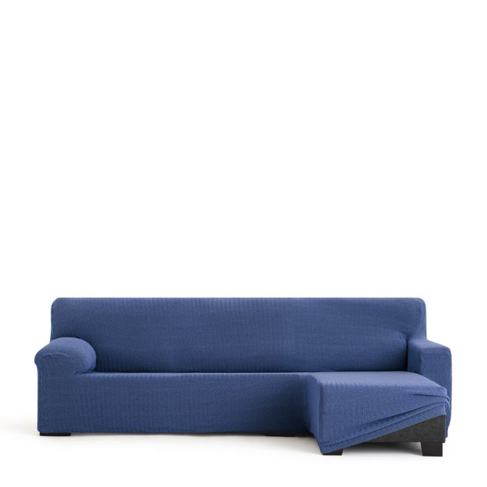 Funda para chaise longue de brazo corto derecho Eysa JAZ Azul 120 x 120 x 360 cm 1