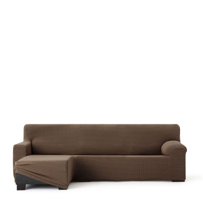 Funda para chaise longue de brazo corto izquierdo Eysa JAZ Marrón 120 x 120 x 360 cm 1