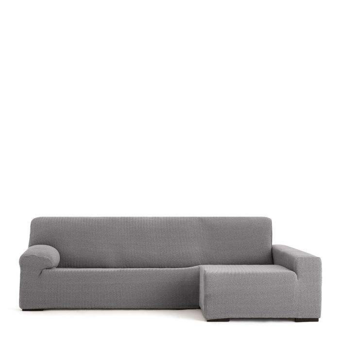 Funda para chaise longue de brazo largo derecho Eysa JAZ Gris 180 x 120 x 360 cm