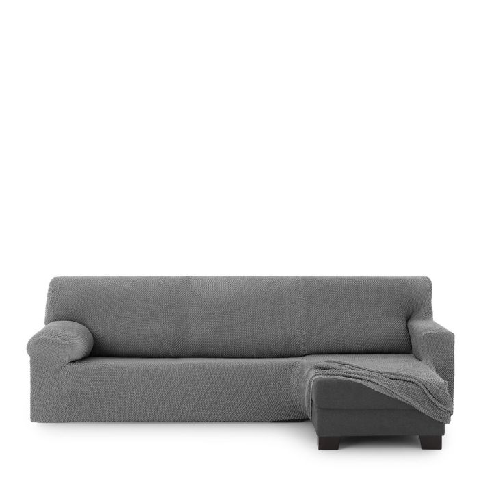 Funda para chaise longue de brazo corto derecho Eysa THOR Gris oscuro 110 x 110 x 310 cm 1