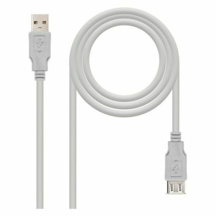 Cable USB NANOCABLE CABLE USB 2.0, TIPO A/M-A/H, BEIGE, 1.8 M 1.8 M 5