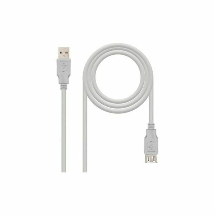 Cable USB NANOCABLE CABLE USB 2.0, TIPO A/M-A/H, BEIGE, 1.8 M 1.8 M 2