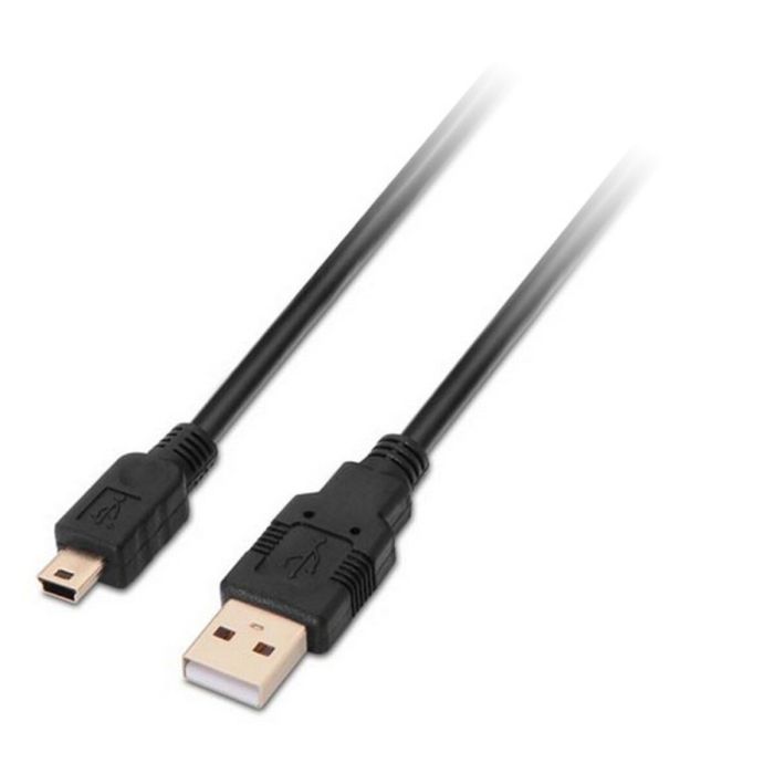 Cable USB 2.0 Nanocable 10.01.0402/ USB Macho - MiniUSB Macho/ 1.8m/ Negro