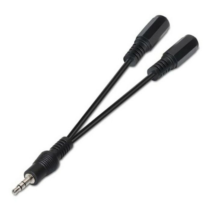 Cable Audio Jack (3,5 mm) Divisor NANOCABLE 10.24.1200 15 cm Negro 1