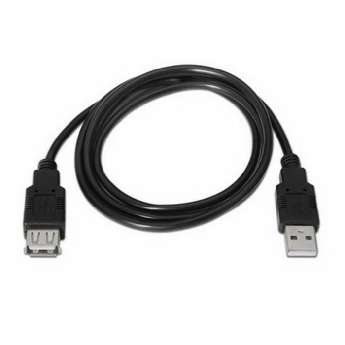 Cable alargador NANOCABLE 10.01.0203-BK 1,8 m USB Hembra Macho Negro 2