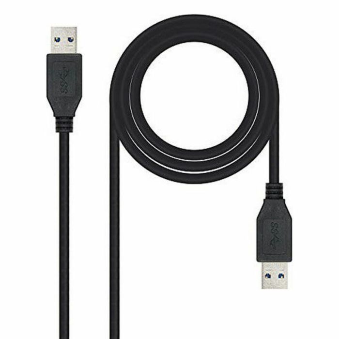 Cable USB 3.0 A a USB A NANOCABLE 10.01.1002 Negro 3