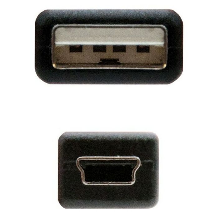 Cable USB 2.0 A a Mini USB B NANOCABLE 10.01.0403 3 m Negro 1