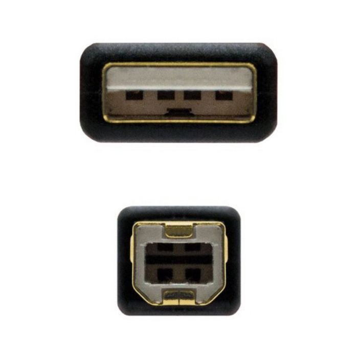 Cable USB 2.0 A a USB B NANOCABLE 10.01.120 Negro 1