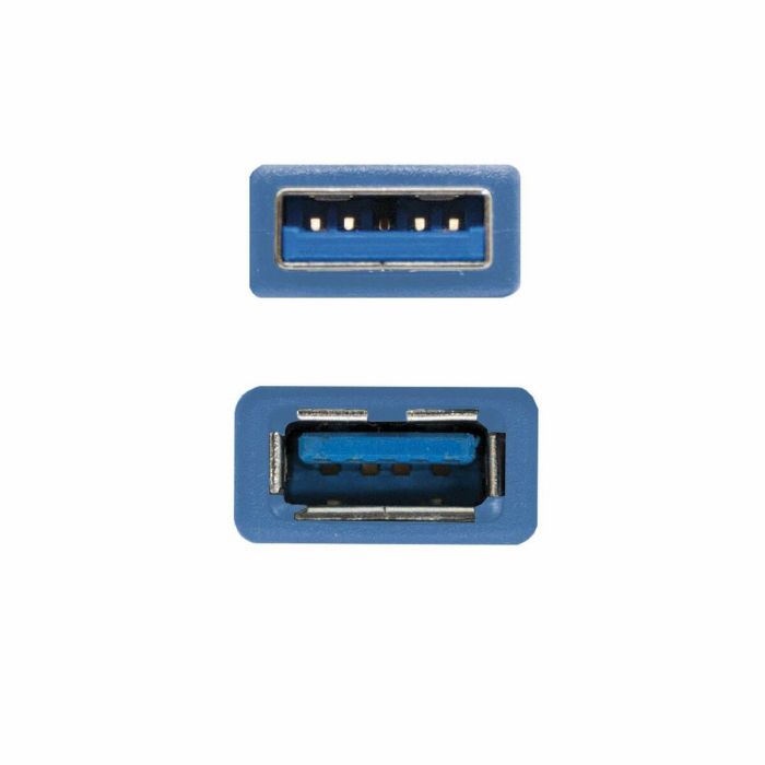 Cable Alargador USB NANOCABLE CABLE USB 3.0, TIPO A/M-A/H, AZUL, 2.0 M Azul 2 m 1