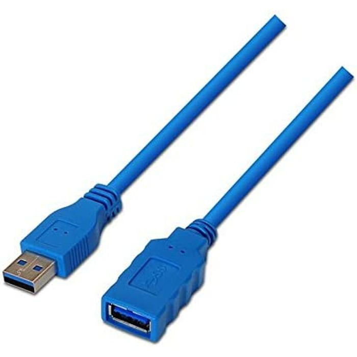 Cable Alargador USB NANOCABLE CABLE USB 3.0, TIPO A/M-A/H, AZUL, 2.0 M Azul 2 m 2