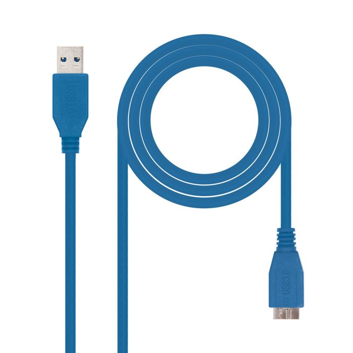 Cable USB 3.0 A a Micro USB B NANOCABLE CABLE USB 3.0, TIPO A/M-MICRO B/M, AZUL, 1.0 M Azul 1 m Cable USB 3.0 A a Micro USB B NANOCABLE CABLE USB 3.0, TIPO A/M-MICRO B/M, AZUL, 1.0 M Azul 1 m