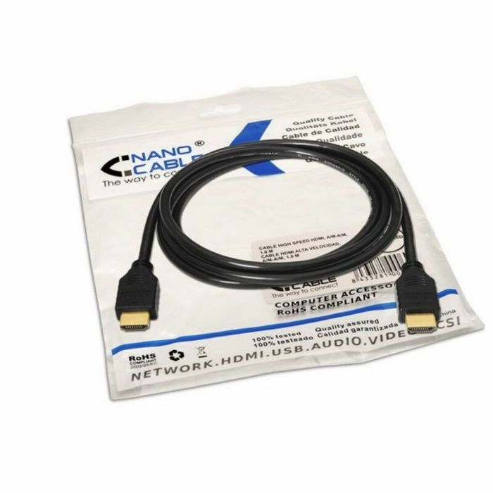 Cable HDMI NANOCABLE 10.15.1702 1,8 m v1.4 Macho a Macho 1