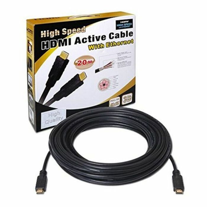 Cable HDMI con Ethernet NANOCABLE 10.15.1820 20 m v1.4 Negro 20 m 3