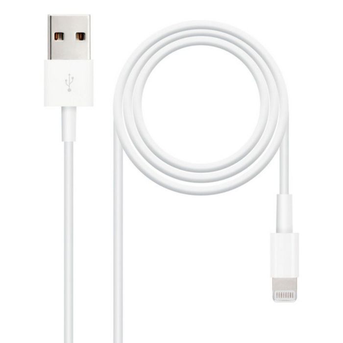 Cable Lightning NANOCABLE 10.10.0402 (1 m) Blanco 1
