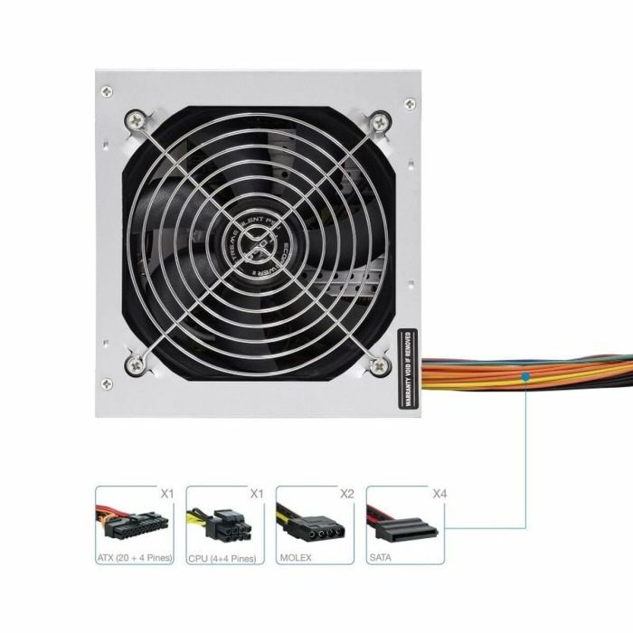 Fuente de Alimentación TooQ Fonte Ecopower II ATX 500 W RoHS CE 2