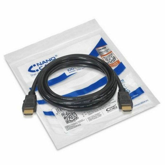 Cable HDMI NANOCABLE HDMI V2.0, 1m 10.15.3601 V2.0 4K 1 m Negro 5
