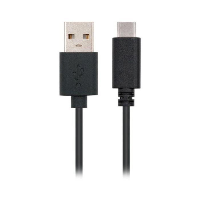 Cable USB A a USB C NANOCABLE 10.01.210 Negro 2