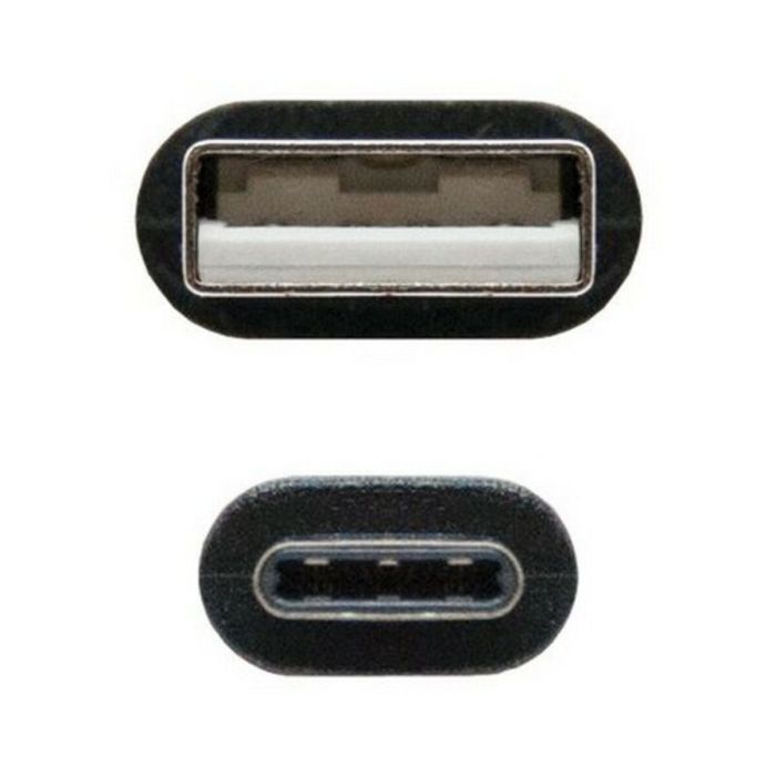 Cable USB A a USB C NANOCABLE 10.01.210 Negro 1