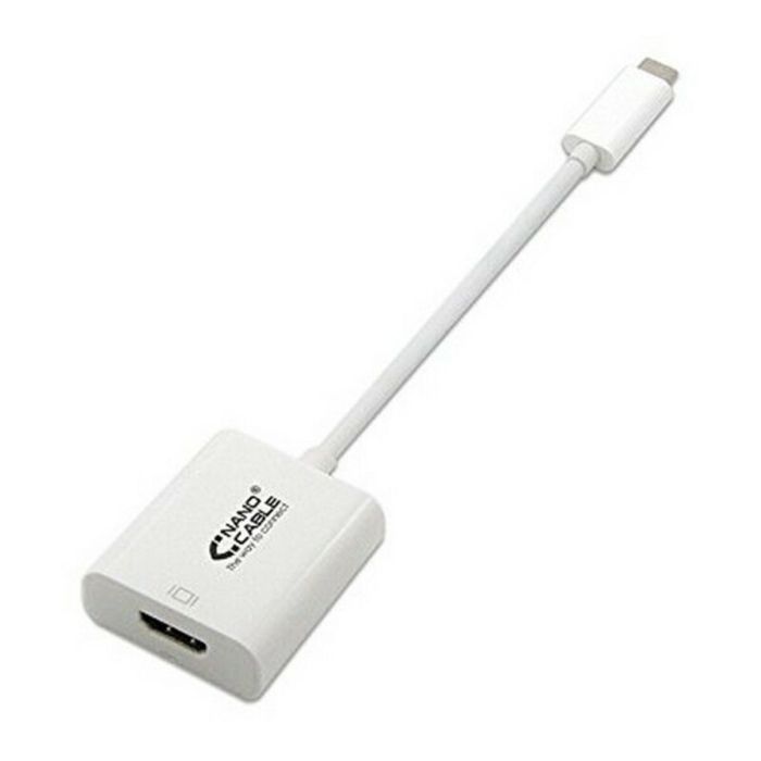 Adaptador USB C a HDMI NANOCABLE 10.16.4102 15 cm Blanco 1