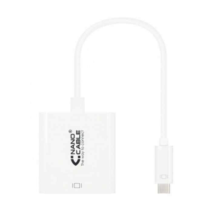 Adaptador USB C a DVI NANOCABLE 10.16.4103 (15 cm) Blanco 1