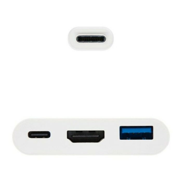 Adaptador USB C a HDMI NANOCABLE 10.16.4302 Full HD (15 cm) Blanco 1