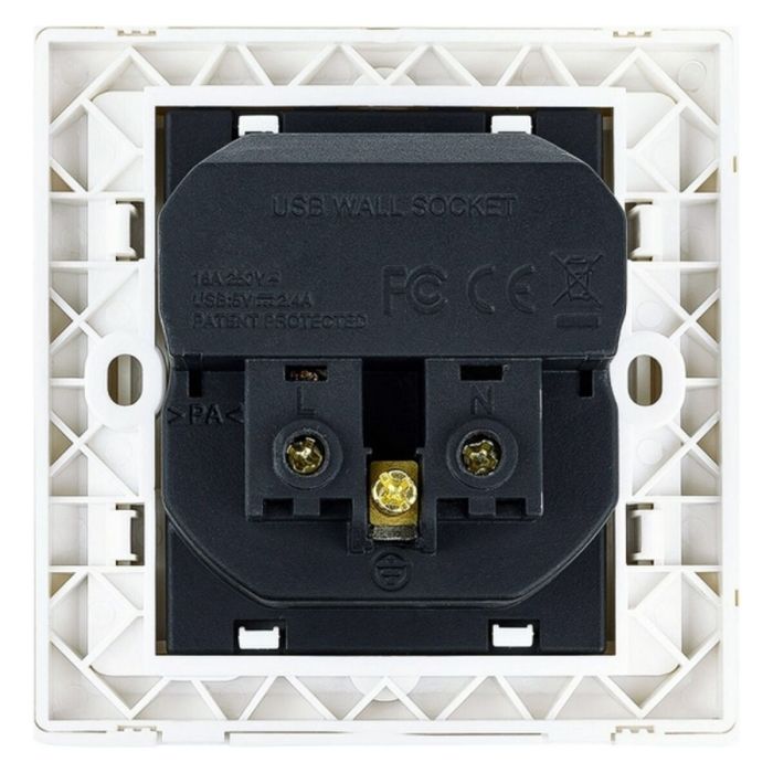 Enchufe Pared con 2 Puertos USB NANOCABLE 10.35.0010 5V/2.4A 5 V 2,4 A 1