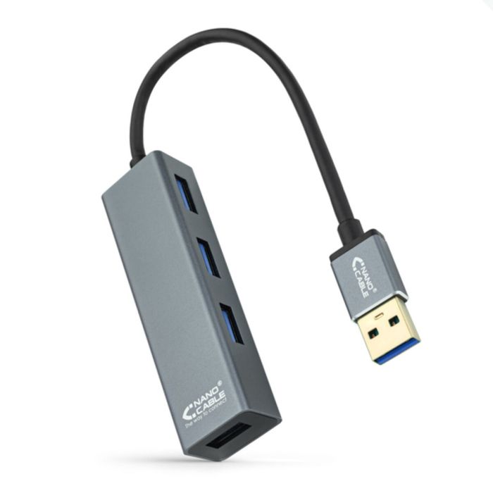 Hub USB 4 Puertos NANOCABLE 10.16.4402 USB 3.0