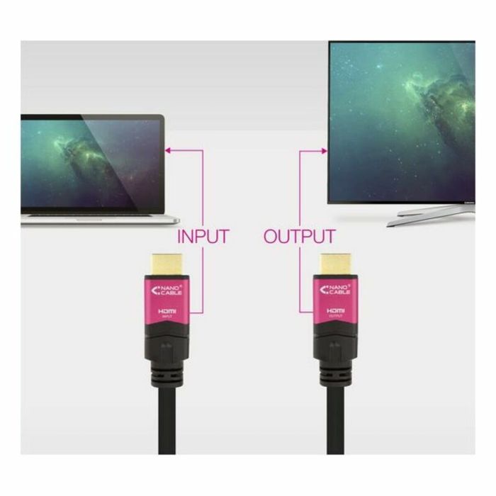 Cable HDMI NANOCABLE 10.15.3715 4K HDR 15 m Negro 1
