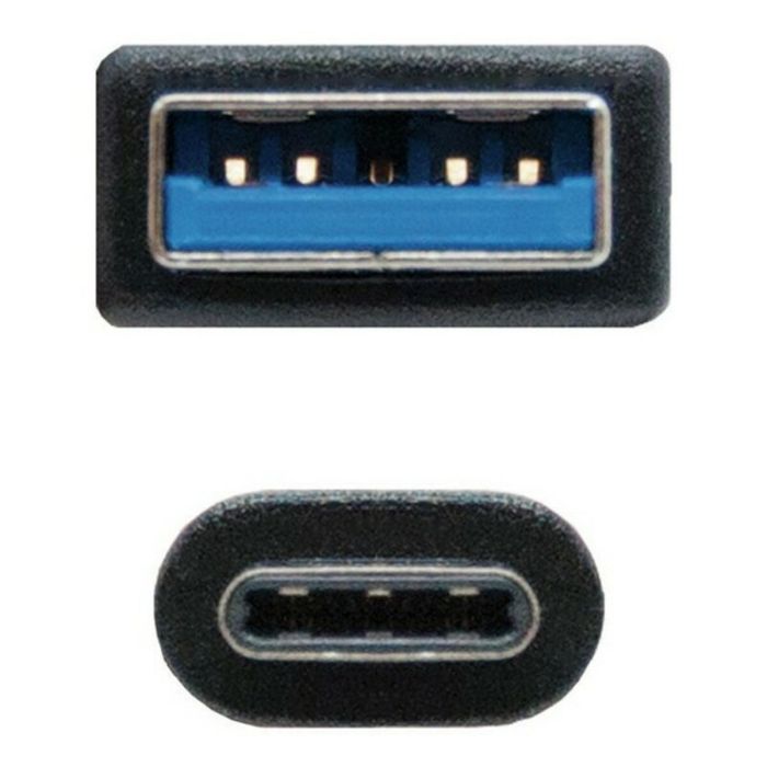 Cable USB a Mini USB NANOCABLE 10.01.4000 (0,5M) Negro 2