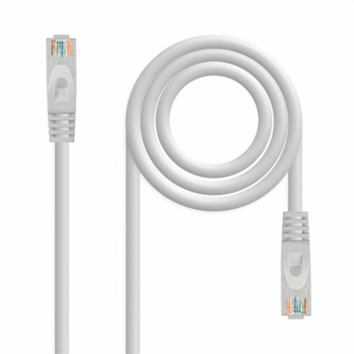 Cable de Red Rígido UTP Categoría 6 NANOCABLE 10.20.1800-L25 Blanco Gris 25 cm