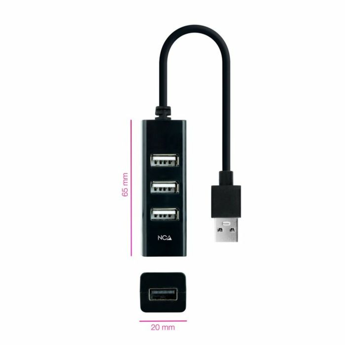 Hub USB NANOCABLE 10.16.4404 Negro 1