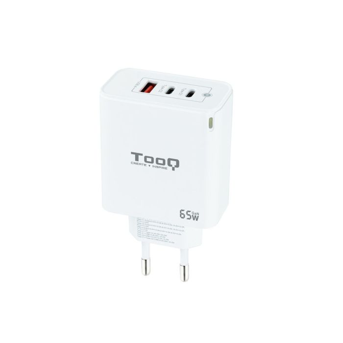 Cargador de Pared TooQ TQWC-GANQC2PD65WT 65 W Blanco (1 unidad) 2