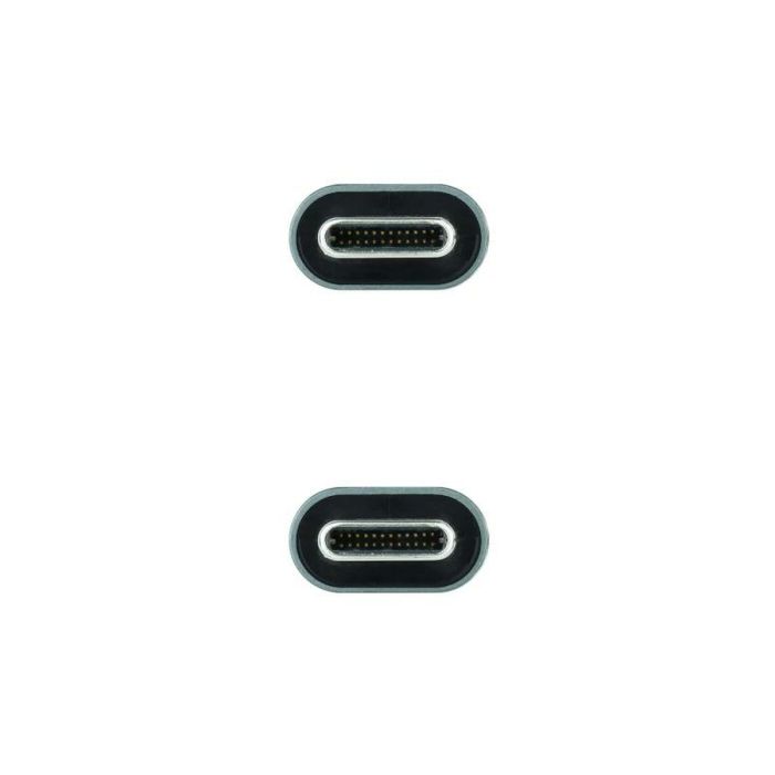 Cable USB C NANOCABLE 10.01.4301-L150 1,5 m Negro 4K Ultra HD 1