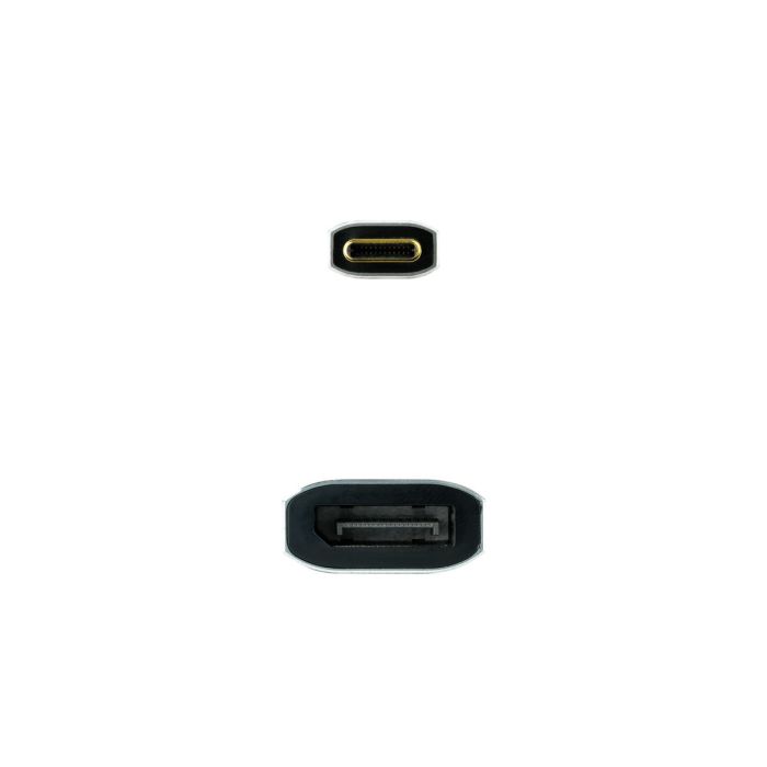 Adaptador USB C a DisplayPort NANOCABLE 10.16.4104-G Gris 15 cm 8K Ultra HD 1