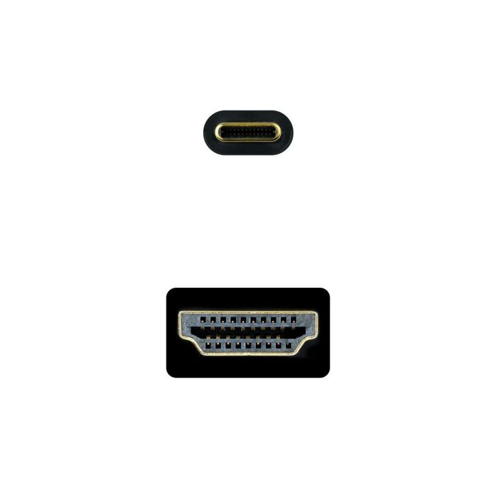 Cable USB C a HDMI NANOCABLE 10.15.5132 Negro 1,8 m 4K Ultra HD 2