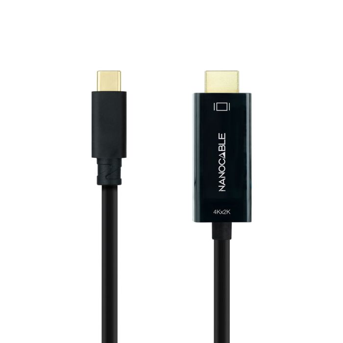 Cable USB C a HDMI NANOCABLE 10.15.5133 3 m Negro 4K Ultra HD 2
