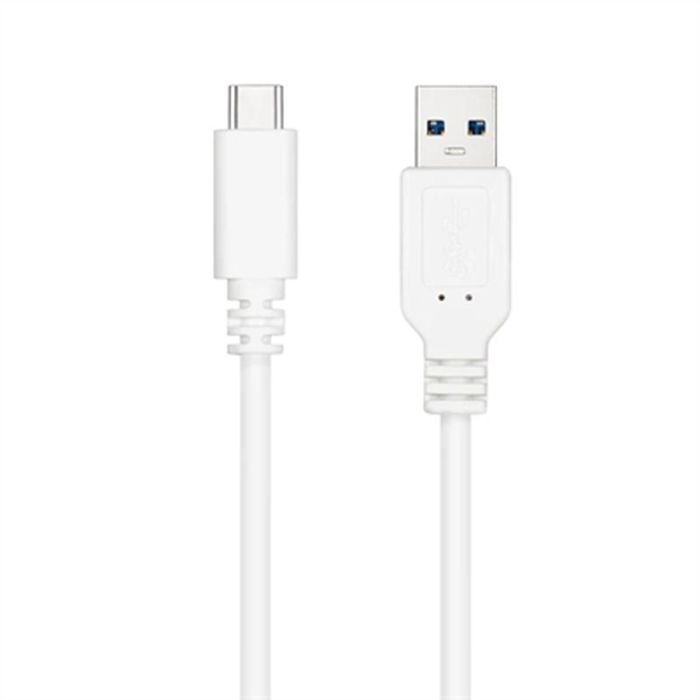 Cable USB-C a USB NANOCABLE 10.01.4000-W Blanco Negro 50 cm 3