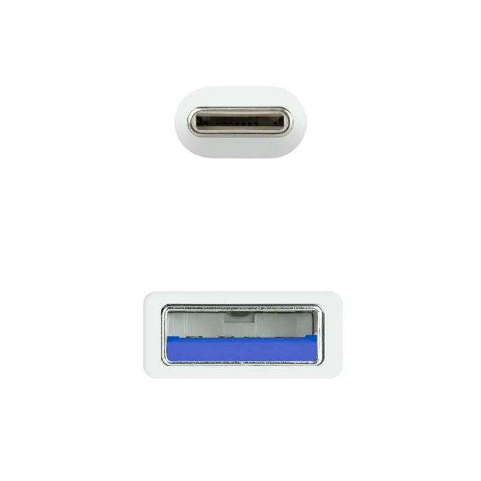Cable USB-C a USB NANOCABLE 10.01.4001-W Blanco 1 m 2