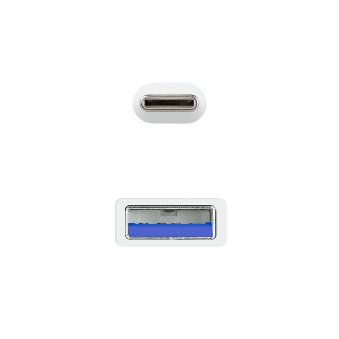 Cable USB-C NANOCABLE 10.01.4001-L150-W Blanco 1,5 m 2