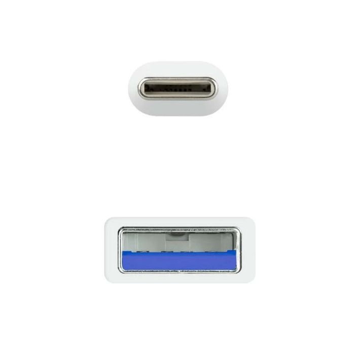 Cable USB-C a USB NANOCABLE 10.01.4002-W Blanco 2 m 2