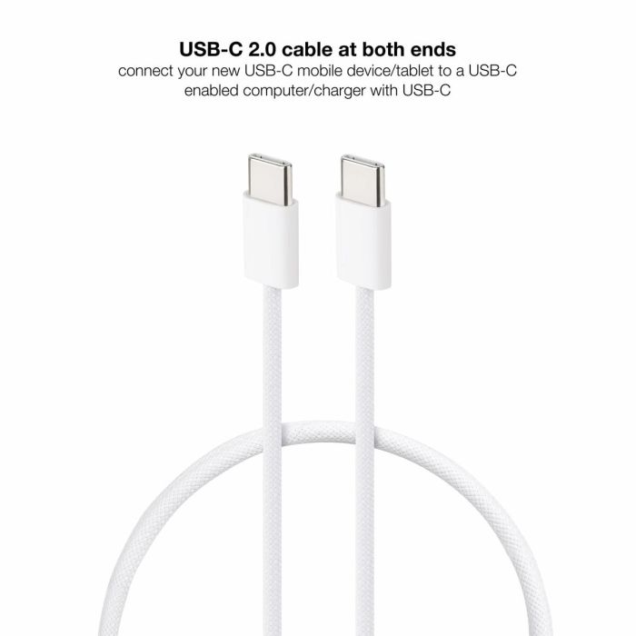 Cable USB NANOCABLE 10.01.6002-CO Blanco 2 m 10