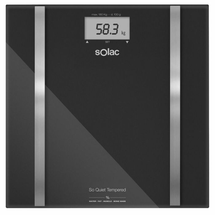 Báscula Digital de Baño Solac PD7636 Negro