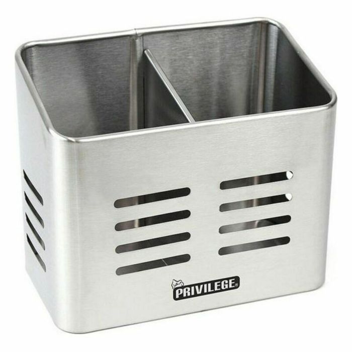 Bote de utensilios de acero inoxidable Quttin 16x9x13 cm (12 Unidades) Bote de utensilios de acero inoxidable Quttin 16x9x13 cm (12 Unidades)